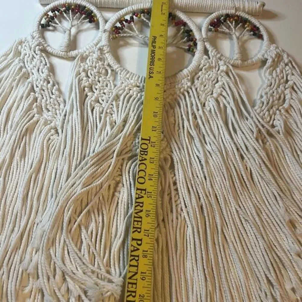 Macrame‎ Tree Of Life White Rope Woven Wall Hanging Tapestry Boho New Hippy